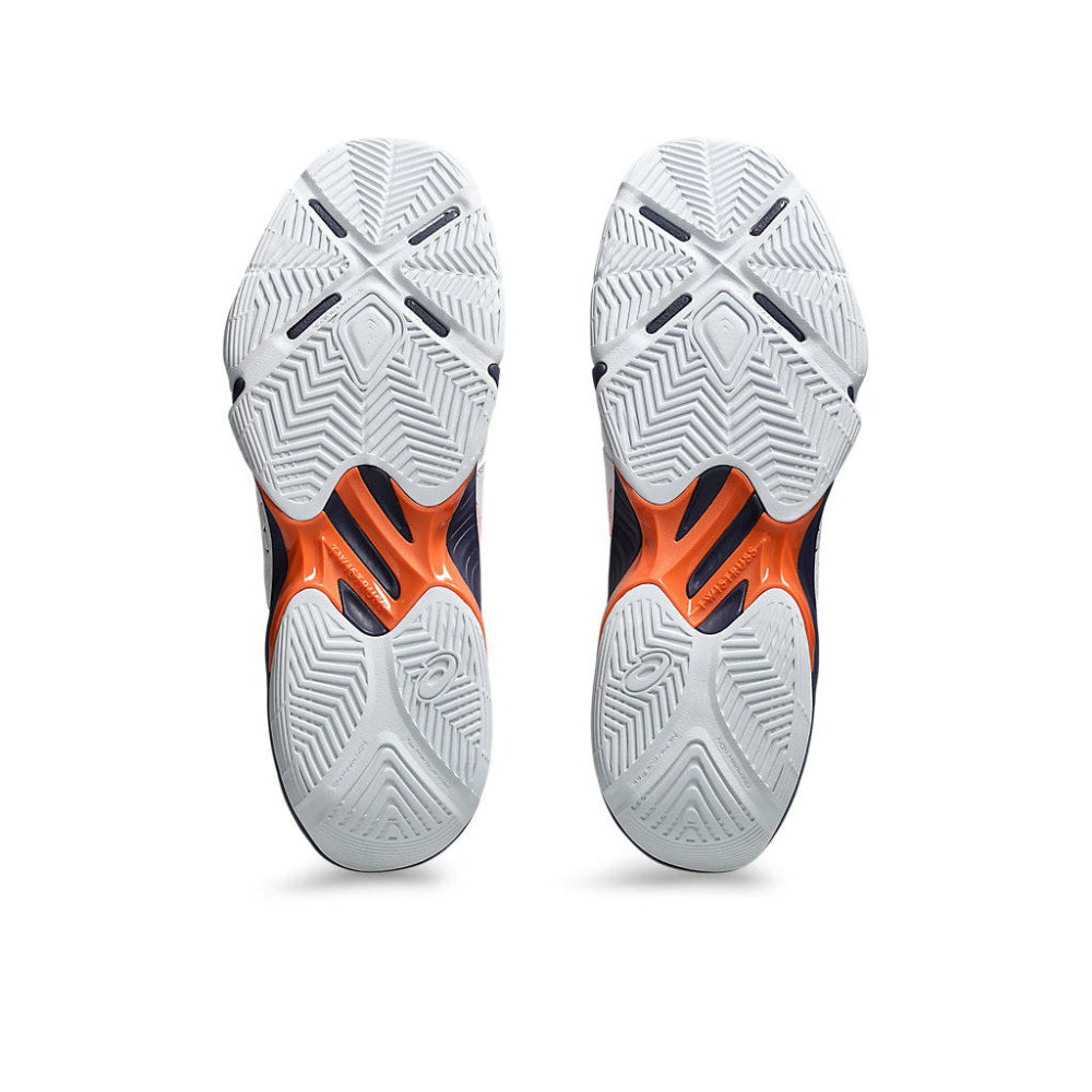 ASICS Blade FF Badminton Shoe (White/Novak Orange)
