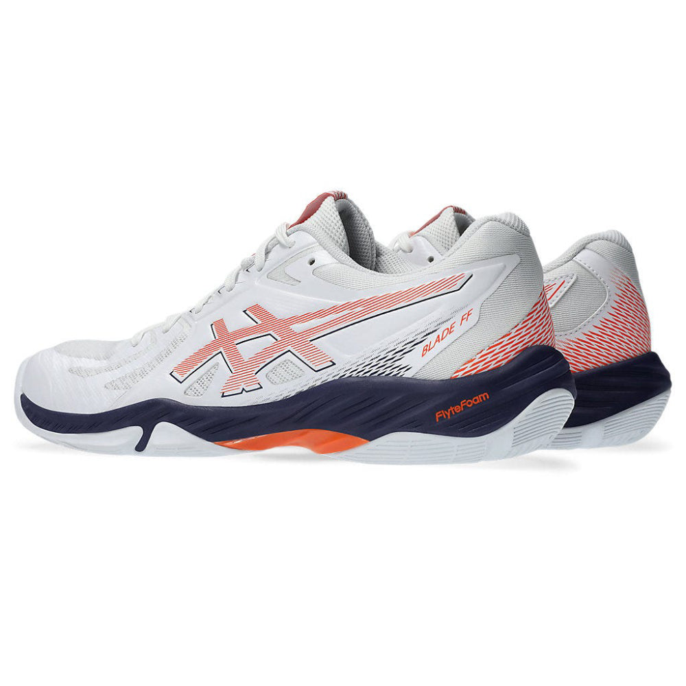 ASICS Blade FF Badminton Shoe (White/Novak Orange)