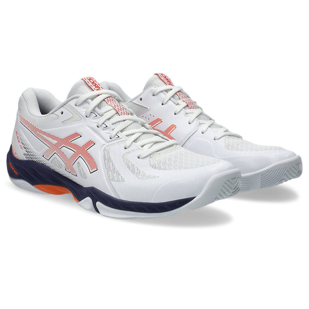 ASICS Blade FF Badminton Shoe (White/Novak Orange)