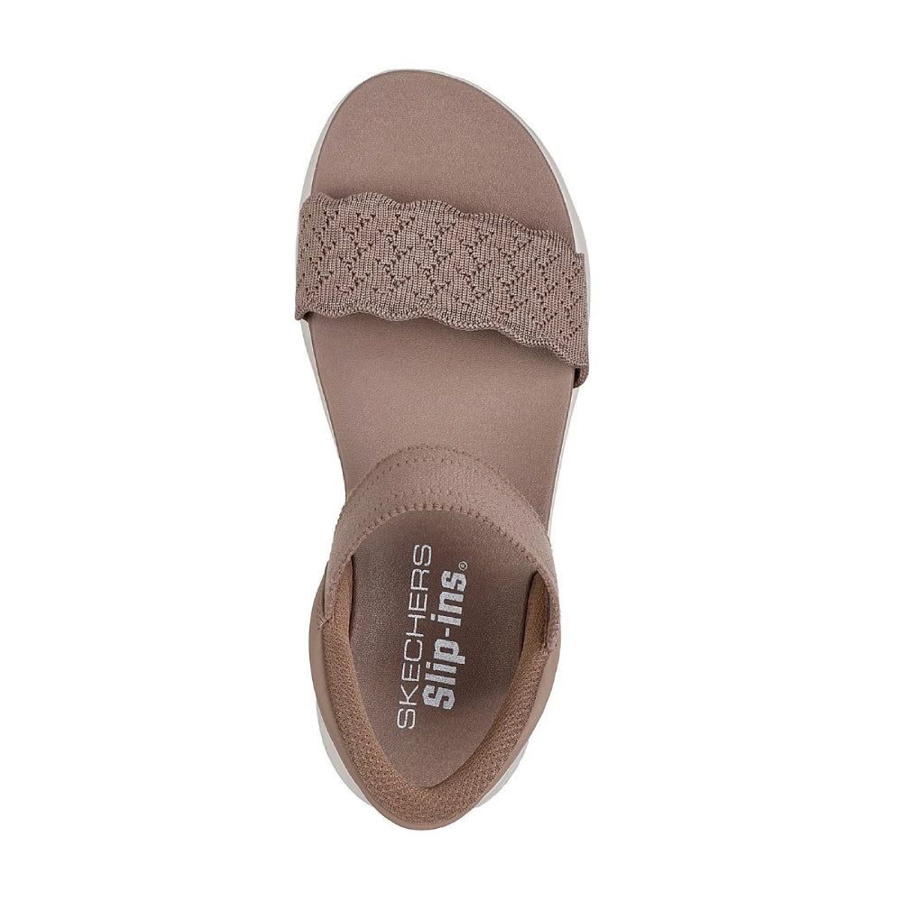 SKECHERS Women's Ultra Flex 3.0 Feelin Pretty Sandal (Mocha)