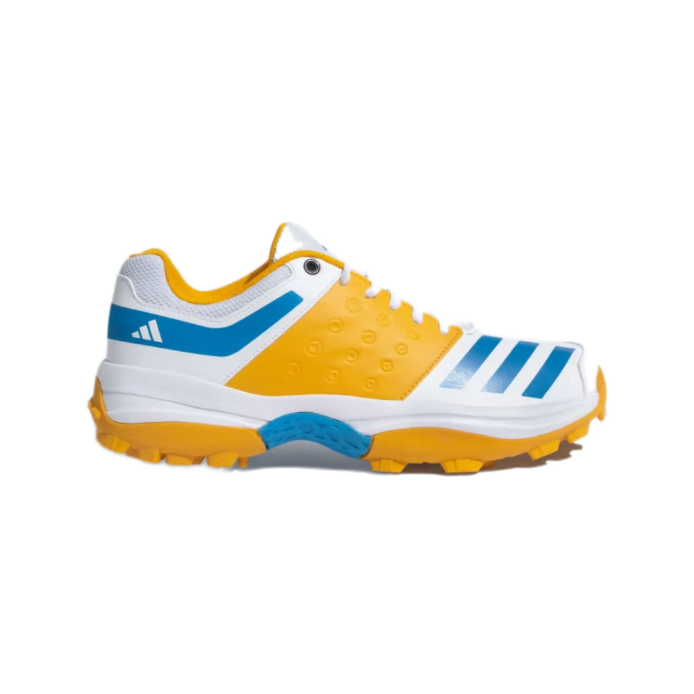Adidas Crinu 23 Cricket Shoe (Cloud White/Pulse Blue/Preloved Yellow)
