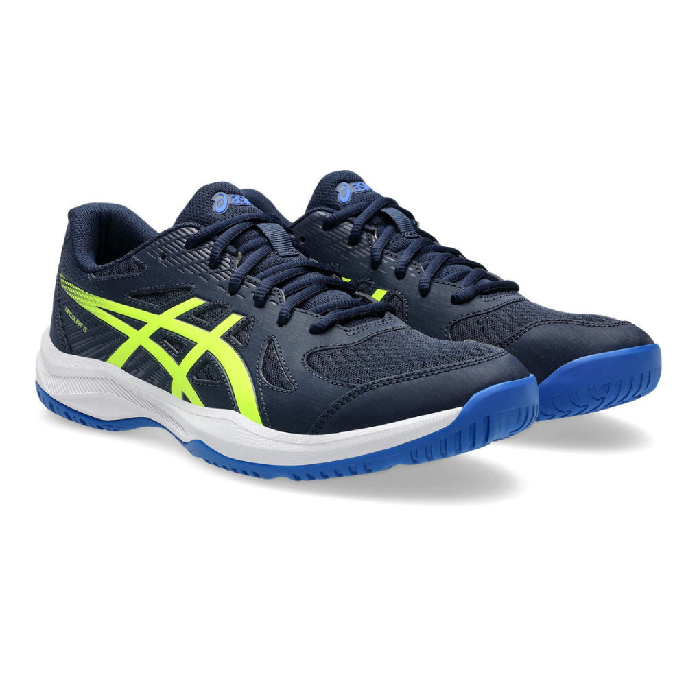ASICS Upcourt 6 Badminton Shoe (Midnight/Safety Yellow)