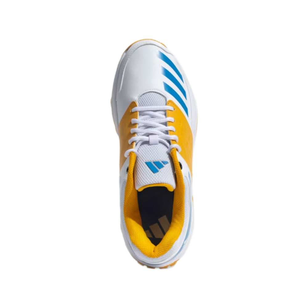 Adidas Crinu 23 Cricket Shoe (Cloud White/Pulse Blue/Preloved Yellow)
