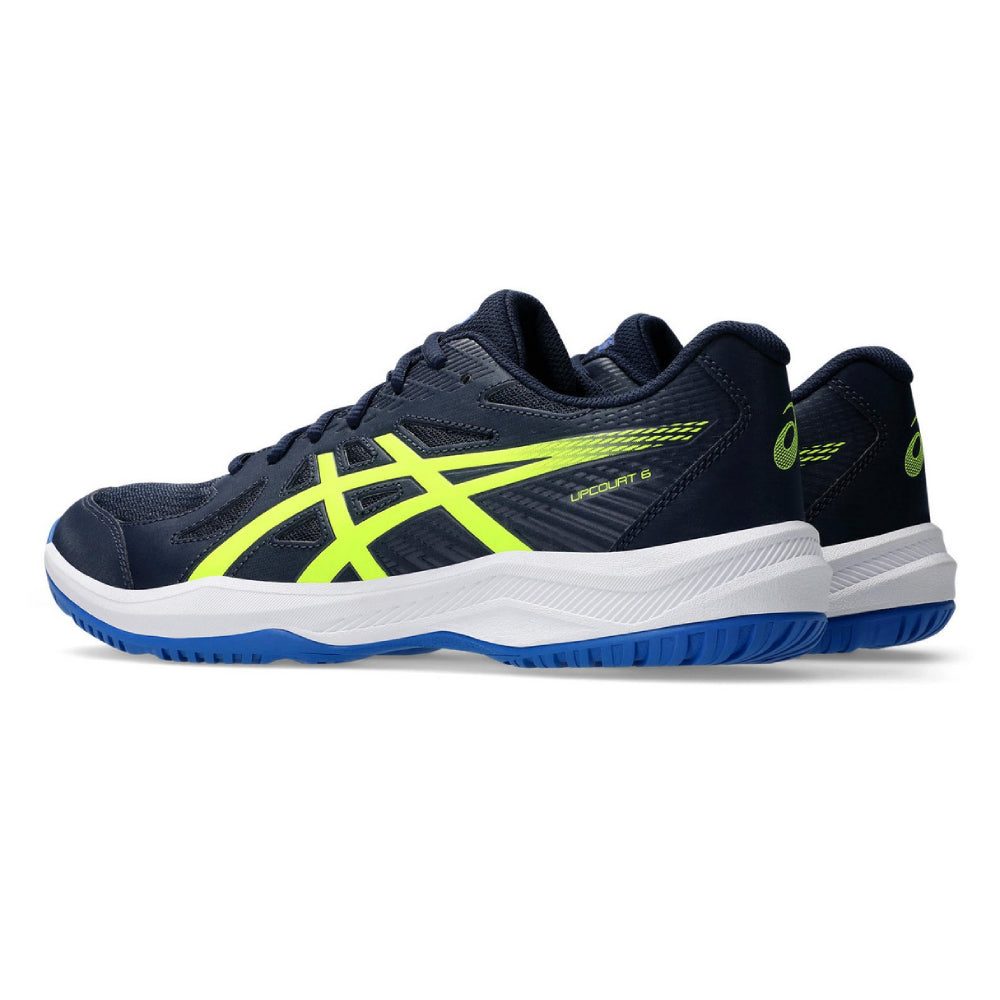 ASICS Upcourt 6 Badminton Shoe (Midnight/Safety Yellow)