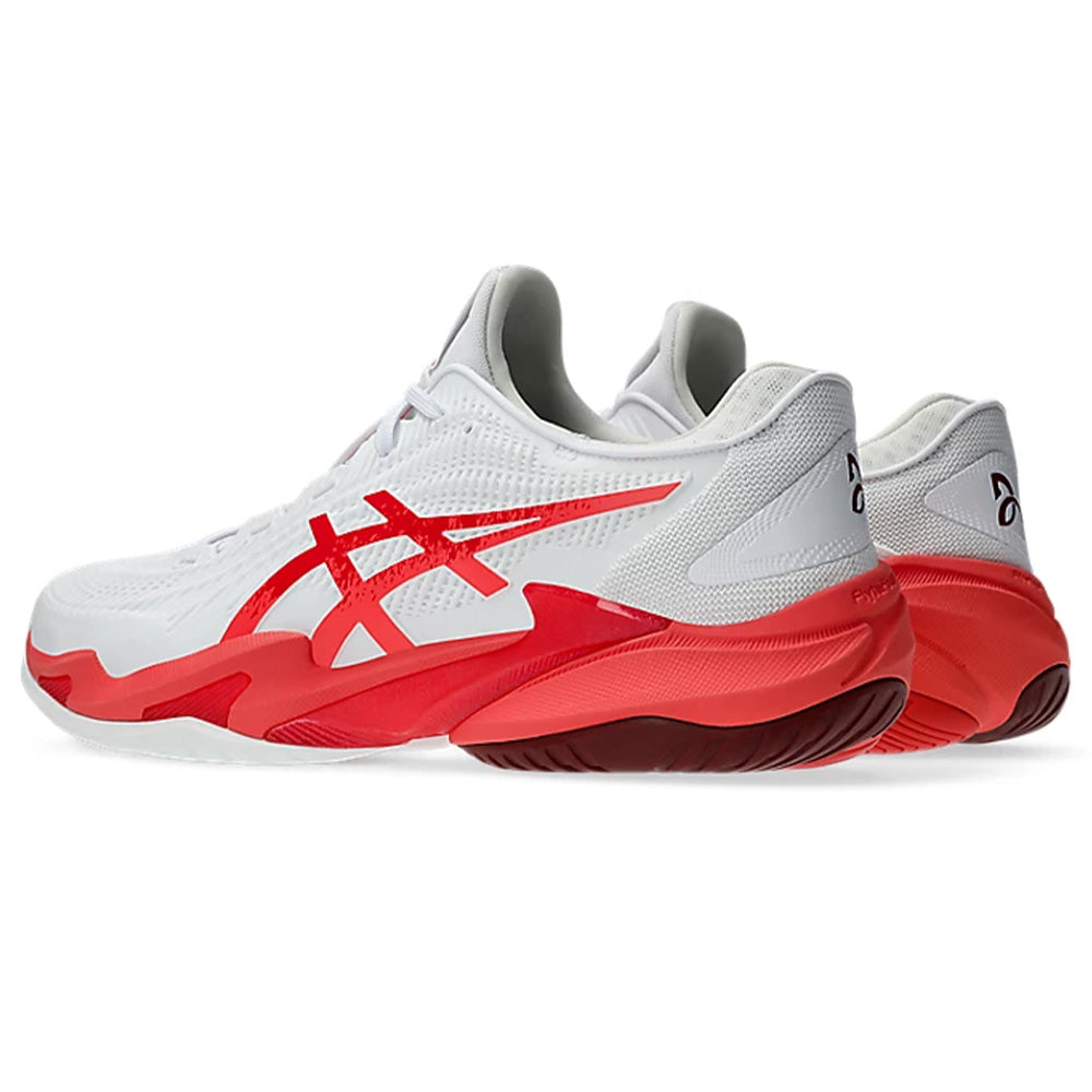 ASICS Court FF 3 Novak Tennis Shoe (White/Electric Red)