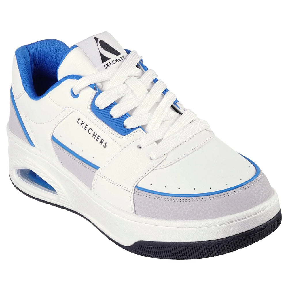 SKECHERS Uno Court-Low-Post Casual shoe (White/Blue)