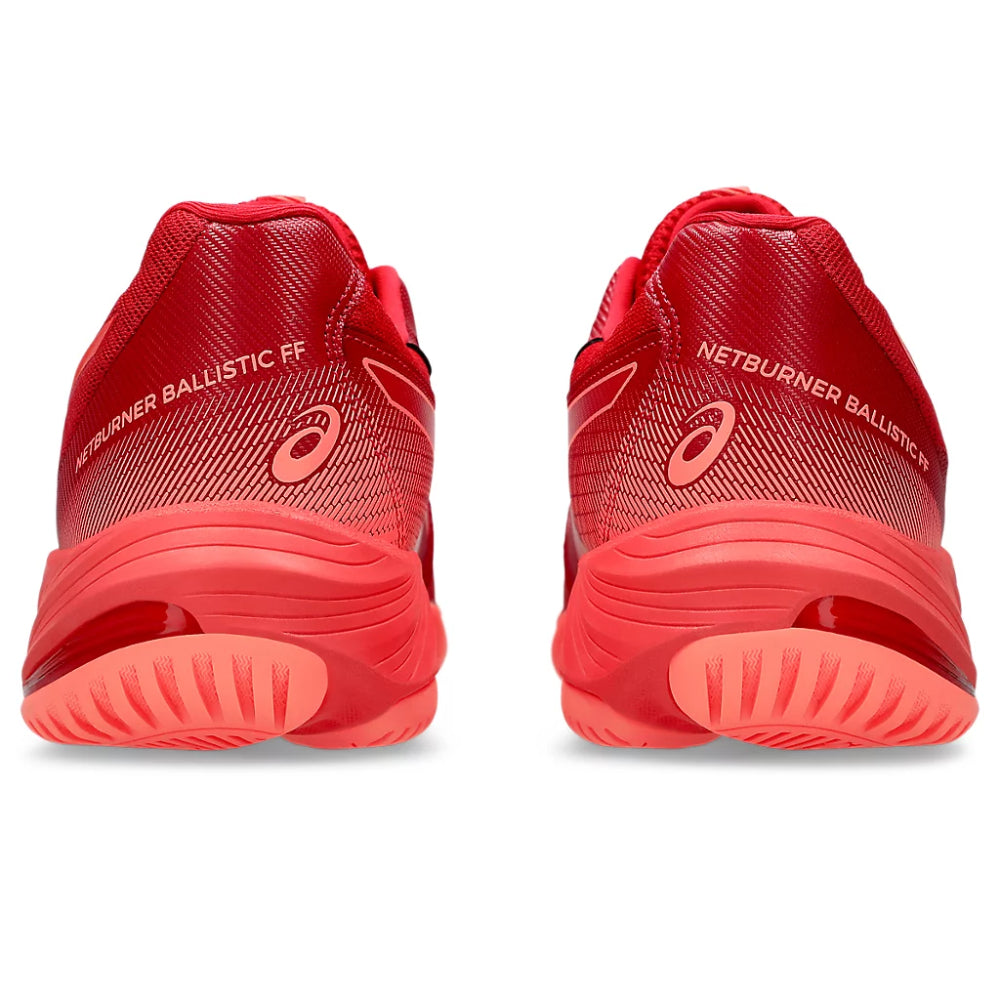 ASICS Netburner Ballistic FF3 Badminton Shoe (Speed Red/Sun Coral)