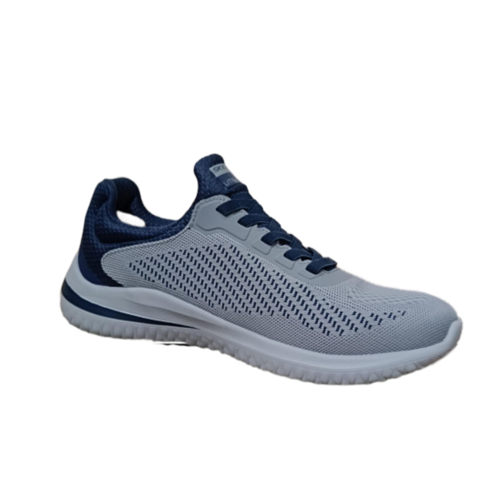 SKECHERS Delson 3.0 Running Shoe (Grey/Navy)