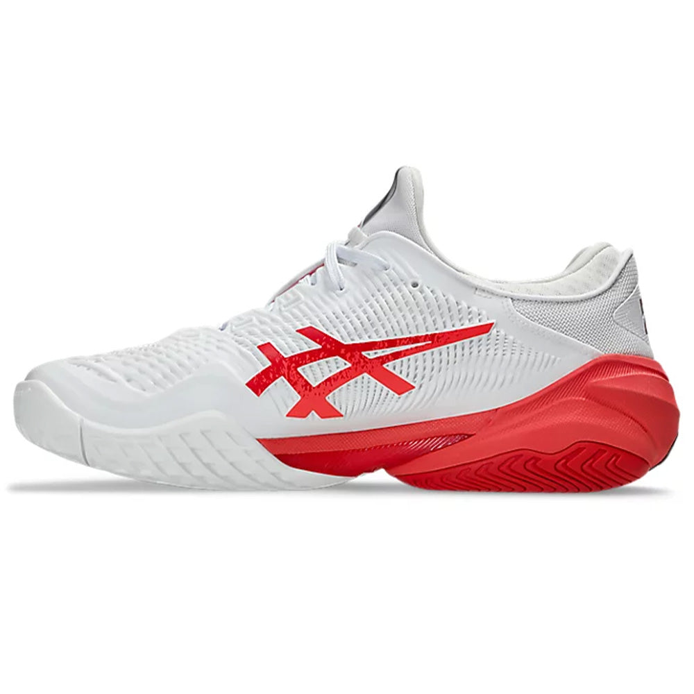 ASICS Court FF 3 Novak Tennis Shoe (White/Electric Red)