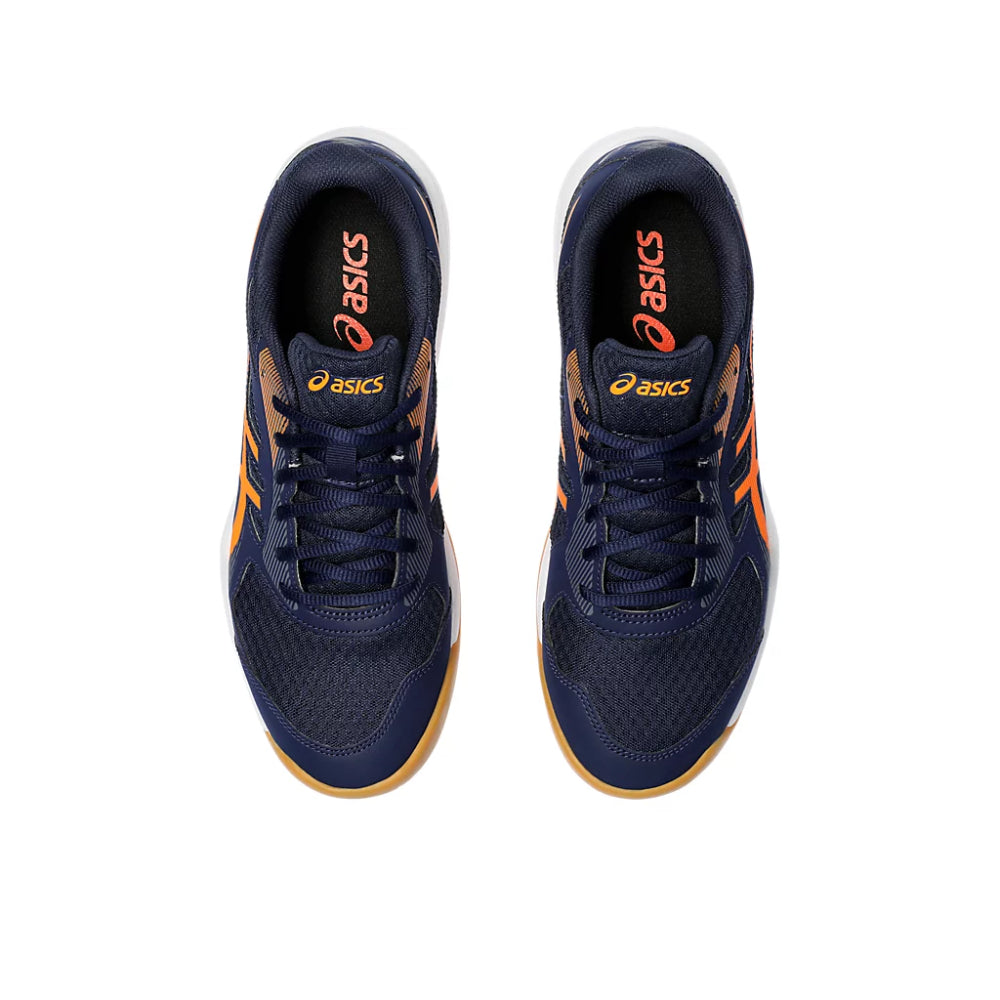 ASICS Upcourt 5 Badminton Shoe (Peacoat/Shocking Orange)
