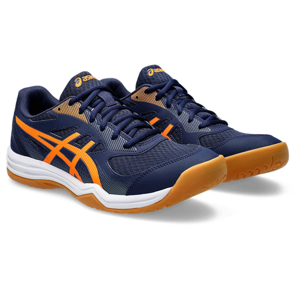 ASICS Upcourt 5 Badminton Shoe (Peacoat/Shocking Orange)