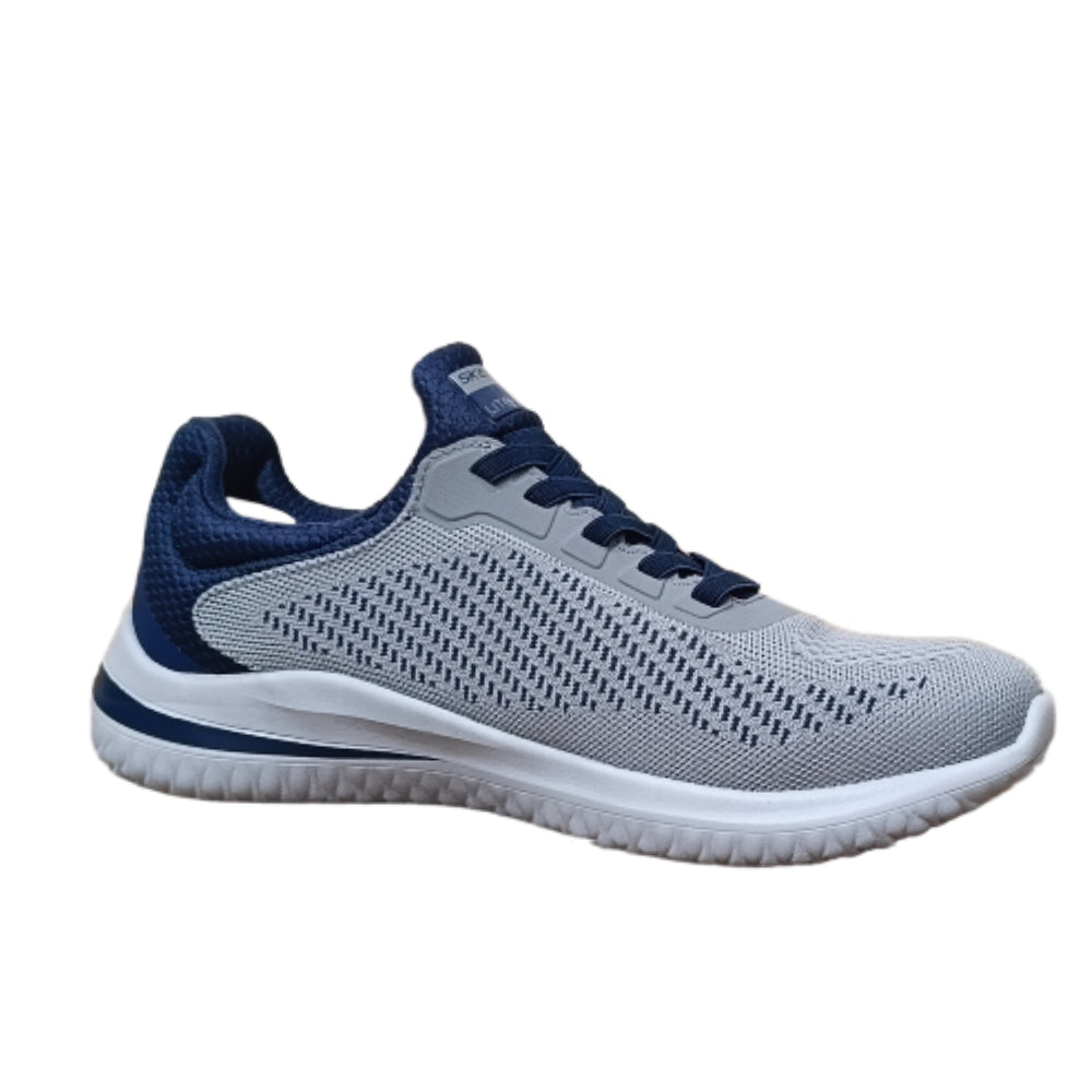 SKECHERS Delson 3.0 Running Shoe (Grey/Navy)