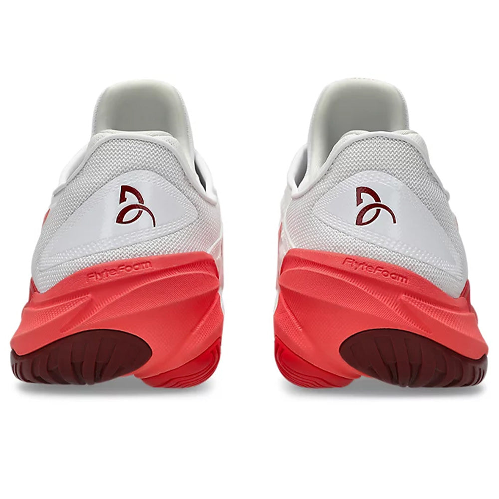 ASICS Court FF 3 Novak Tennis Shoe (White/Electric Red)