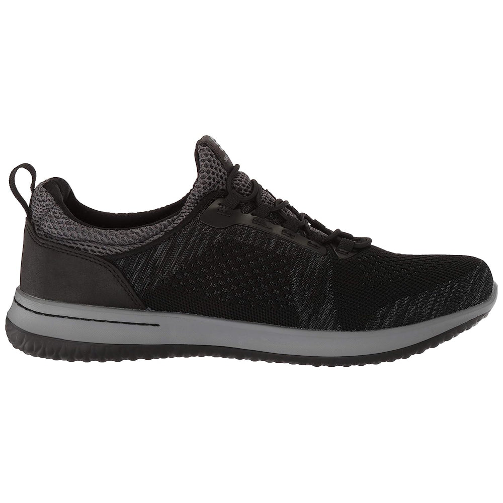 SKECHERS Delson Brewton Running Shoe (Black/Charcoal)