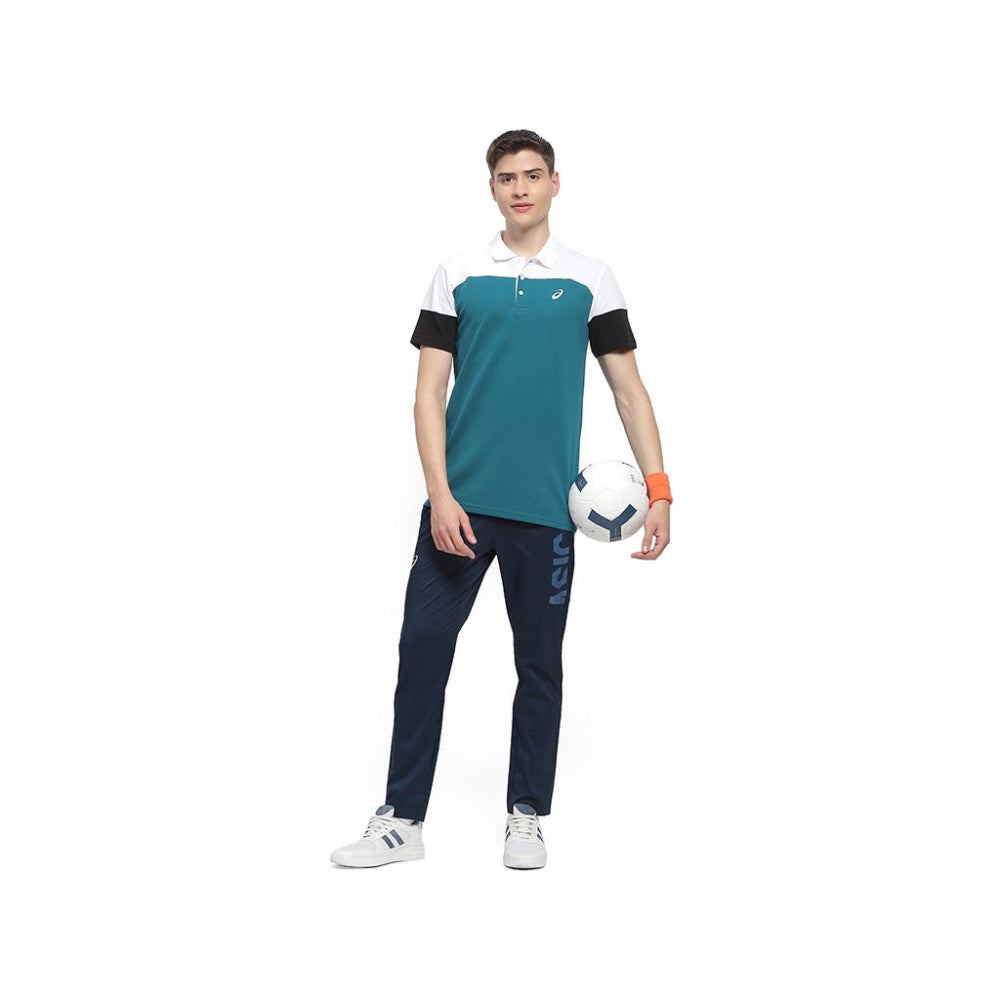 ASICS Men's Color Block Polo Top 2 (Rich Teal)