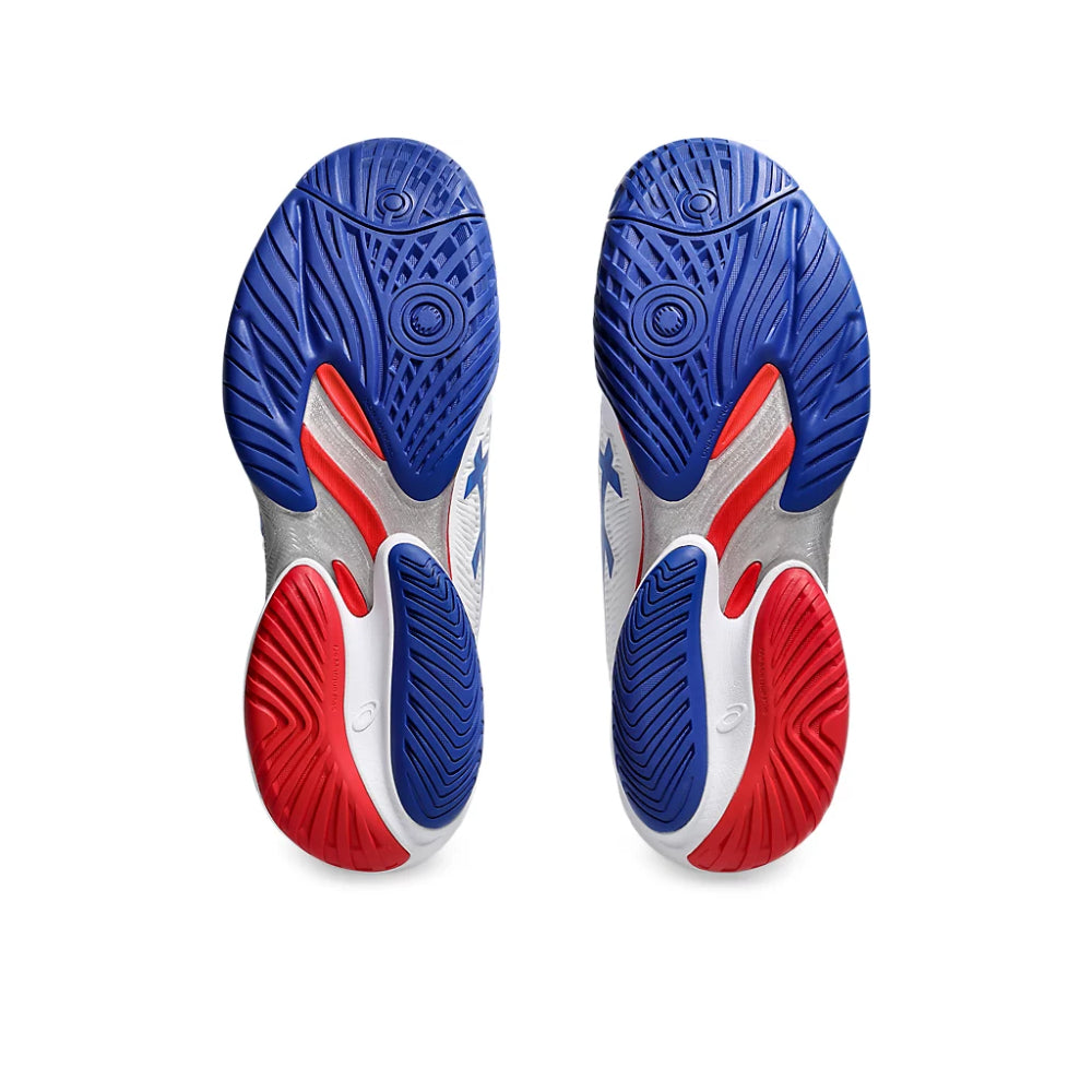 ASICS Court FF 3 Novak Tennis Shoe (White/Asics Blue)
