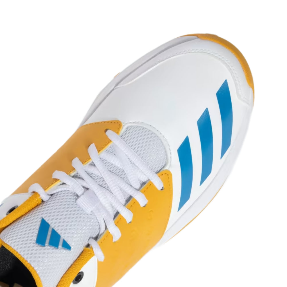 Adidas Crinu 23 Cricket Shoe (Cloud White/Pulse Blue/Preloved Yellow)