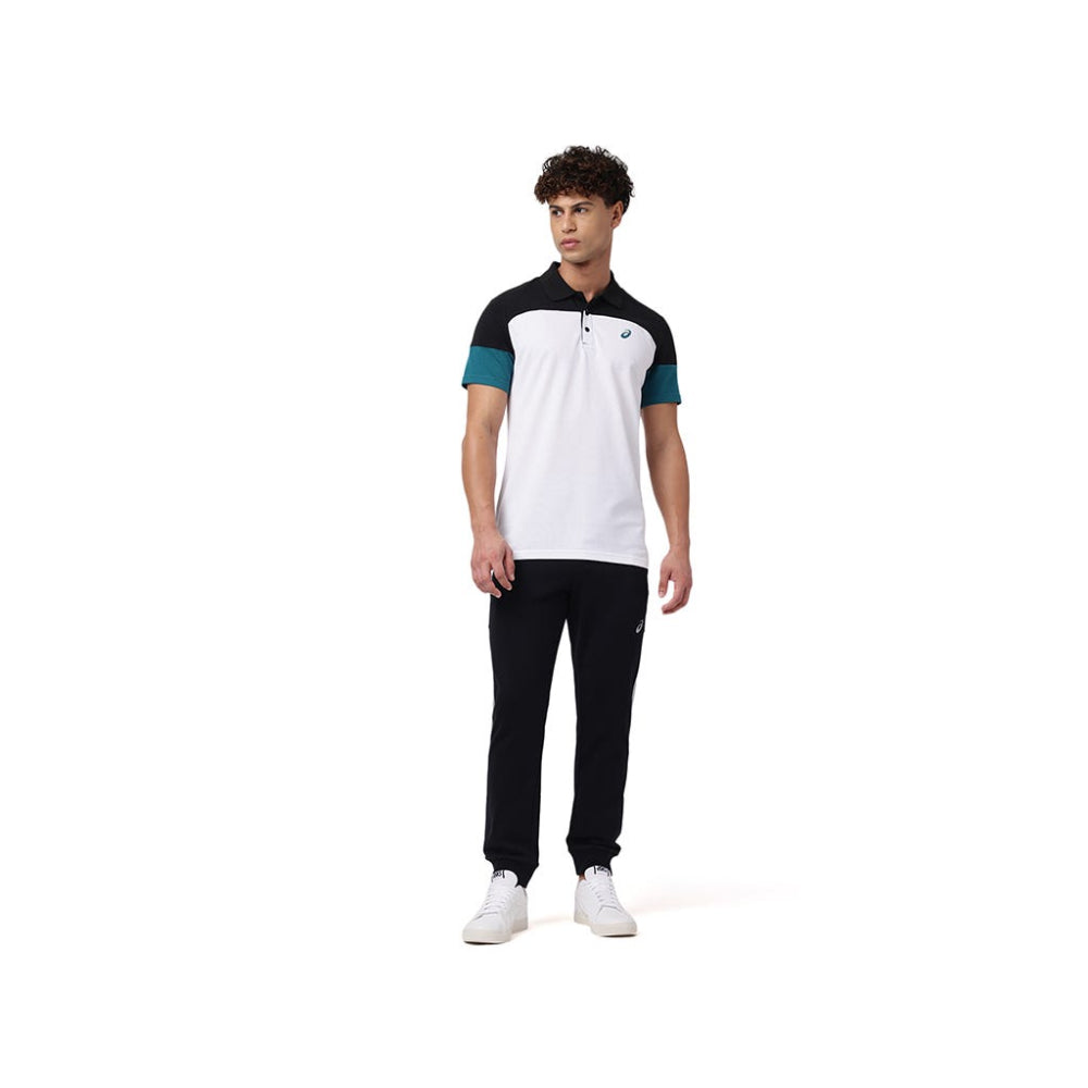 ASICS Men's Color Block Polo Top 2 (White)