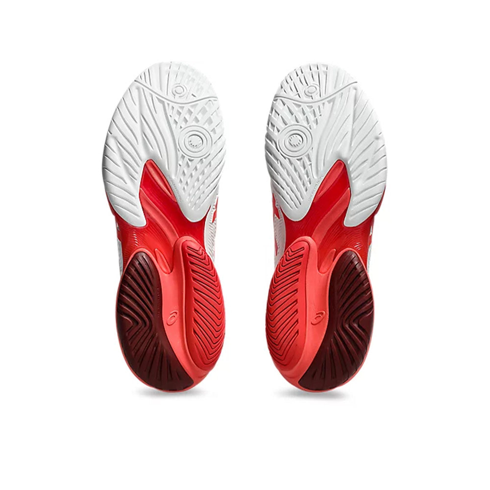ASICS Court FF 3 Novak Tennis Shoe (White/Electric Red)