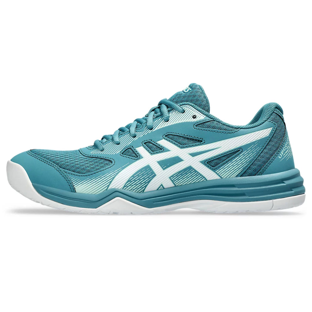 ASICS Upcourt 5 Badminton Shoe (Blue Teal/White)