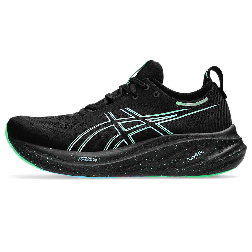 ASICS Men's Gel-Nimbus 26 Running Shoe (Black/Smoothing Sea)