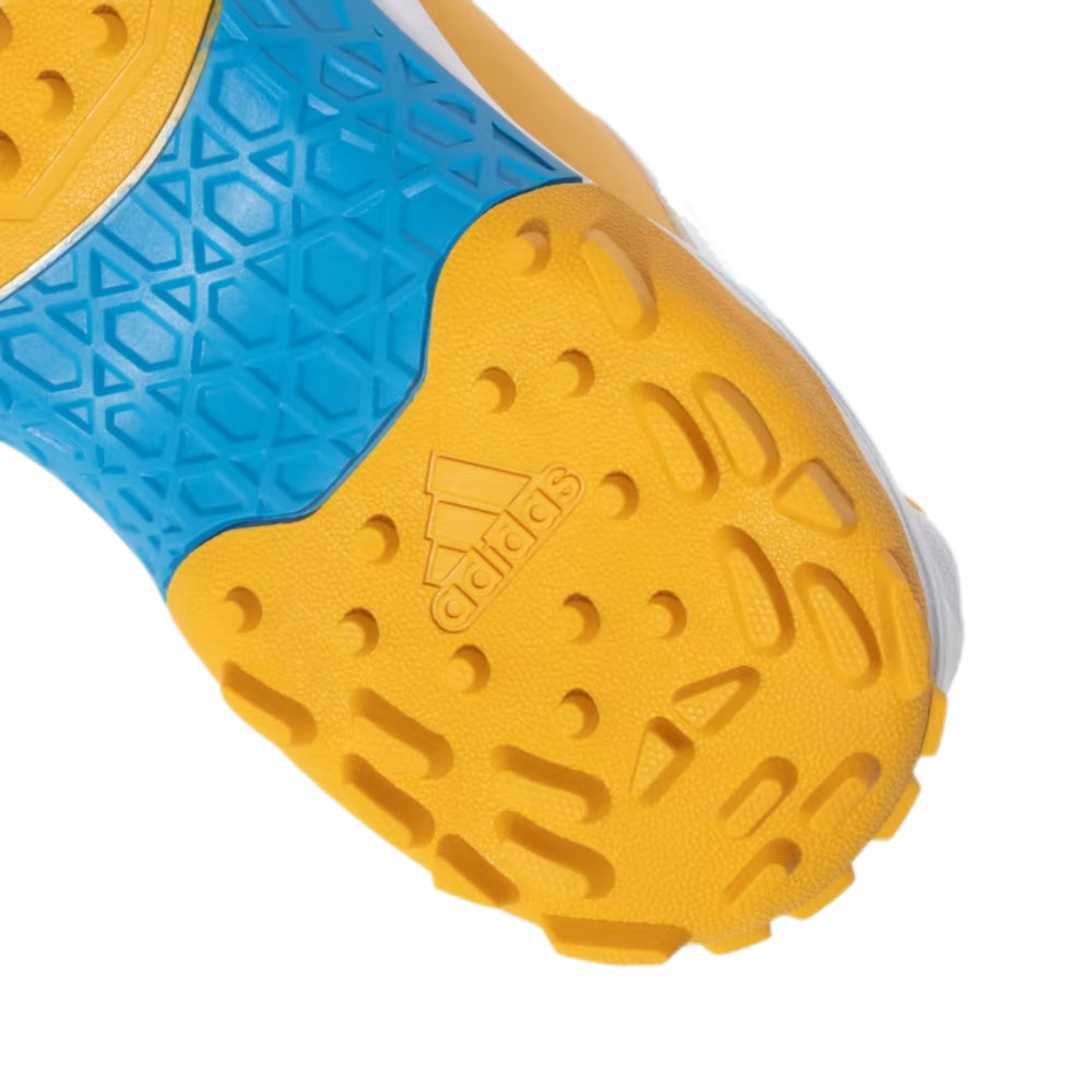 Adidas Crinu 23 Cricket Shoe (Cloud White/Pulse Blue/Preloved Yellow)