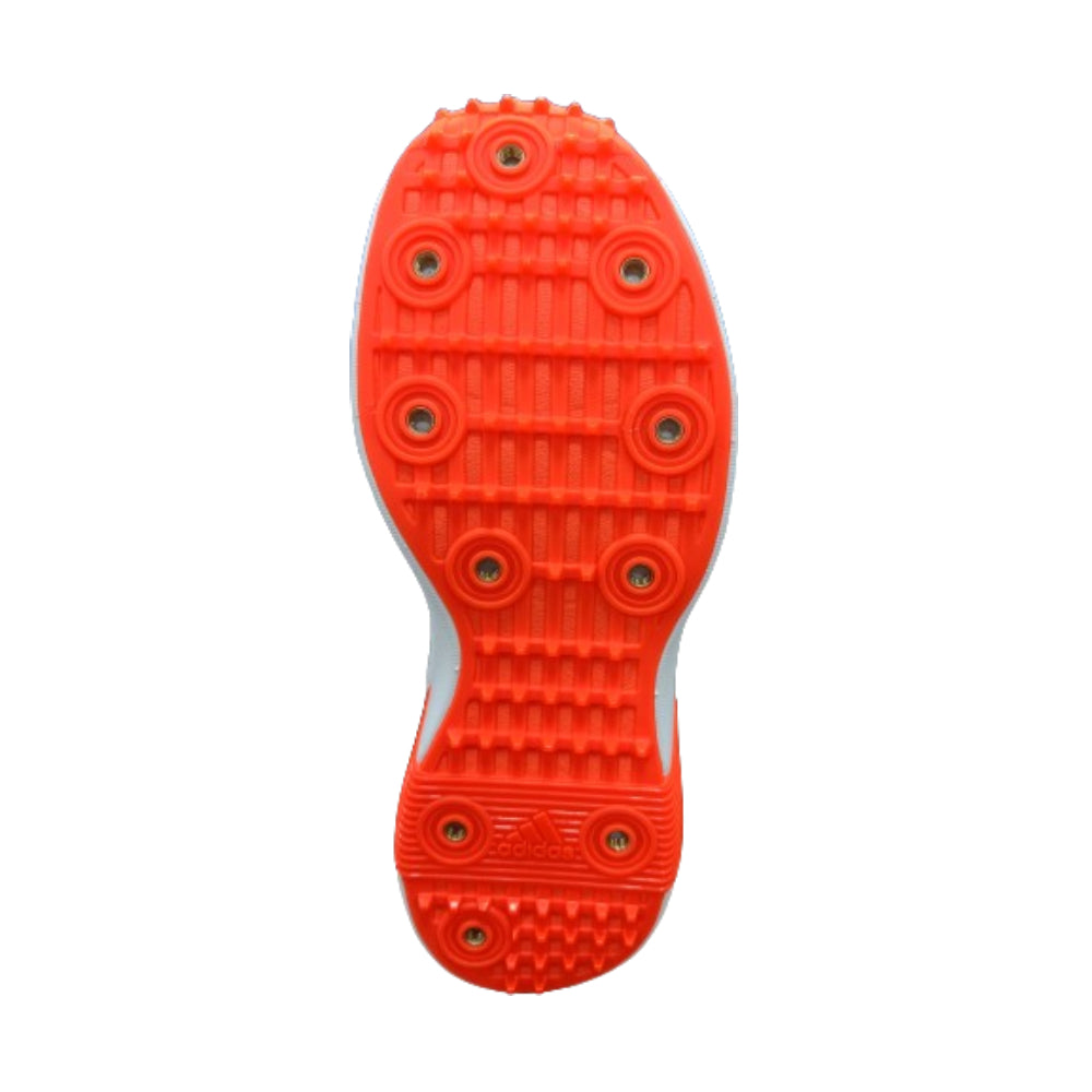 Adidas Adipower Vectorid 20 Cricket Shoe (White/Lucid Blue/Solar Red)