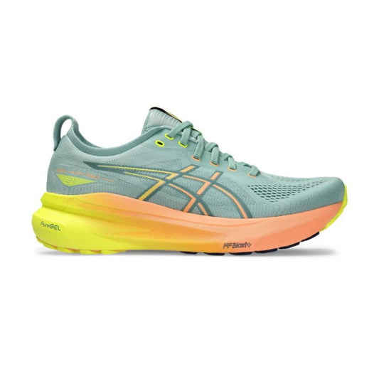 ASICS Men's Gel-Kayano 31 Paris Running Shoe (Light Celadon/Safety Yellow)