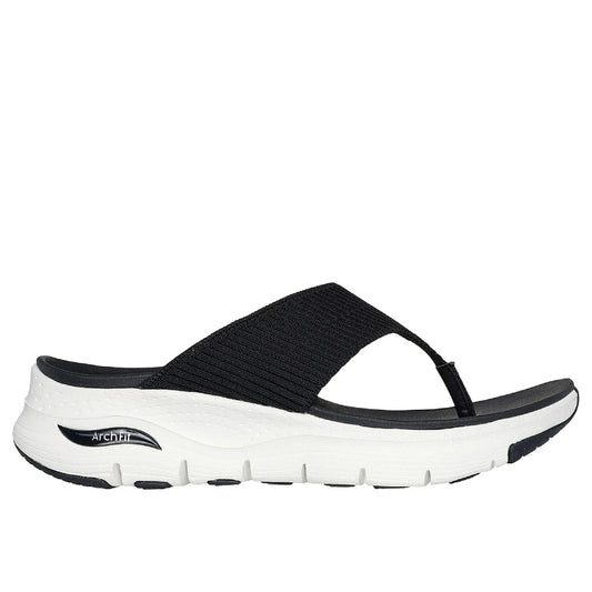 SKECHERS Women's Arch Fit Easy Day Sandal (Black)