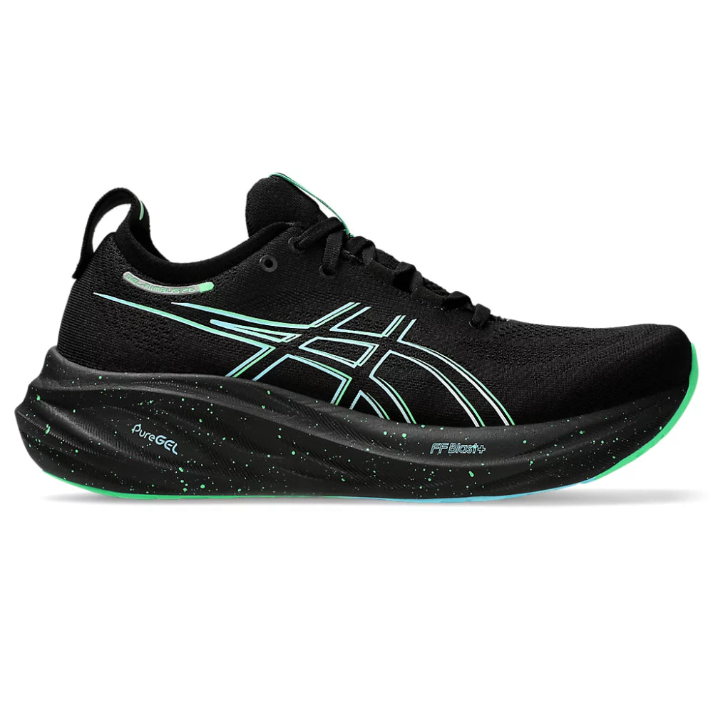 ASICS Men's Gel-Nimbus 26 Running Shoe (Black/Smoothing Sea)