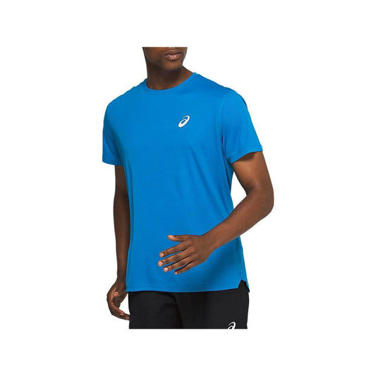 ASICS Men's Silver Short Sleeve Top (Blue)