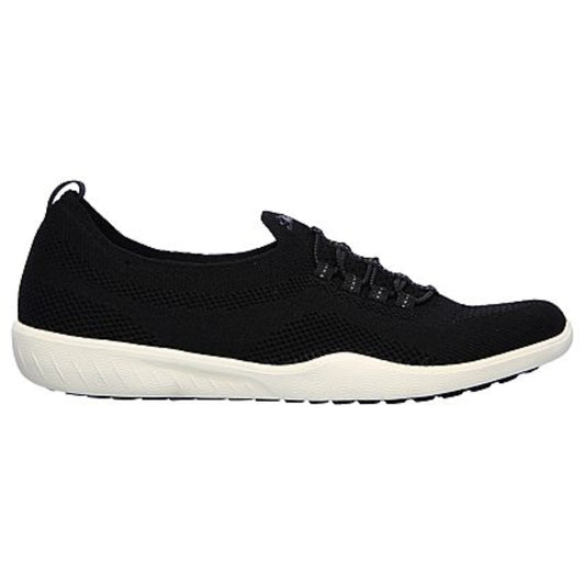 SKECHERS Women's Newbury St-Every Angle Running Shoe (Black/White)