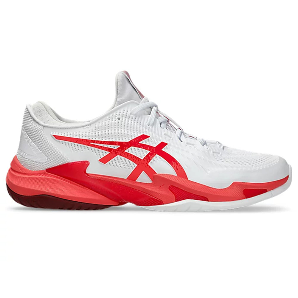 ASICS Court FF 3 Novak Tennis Shoe (White/Electric Red)