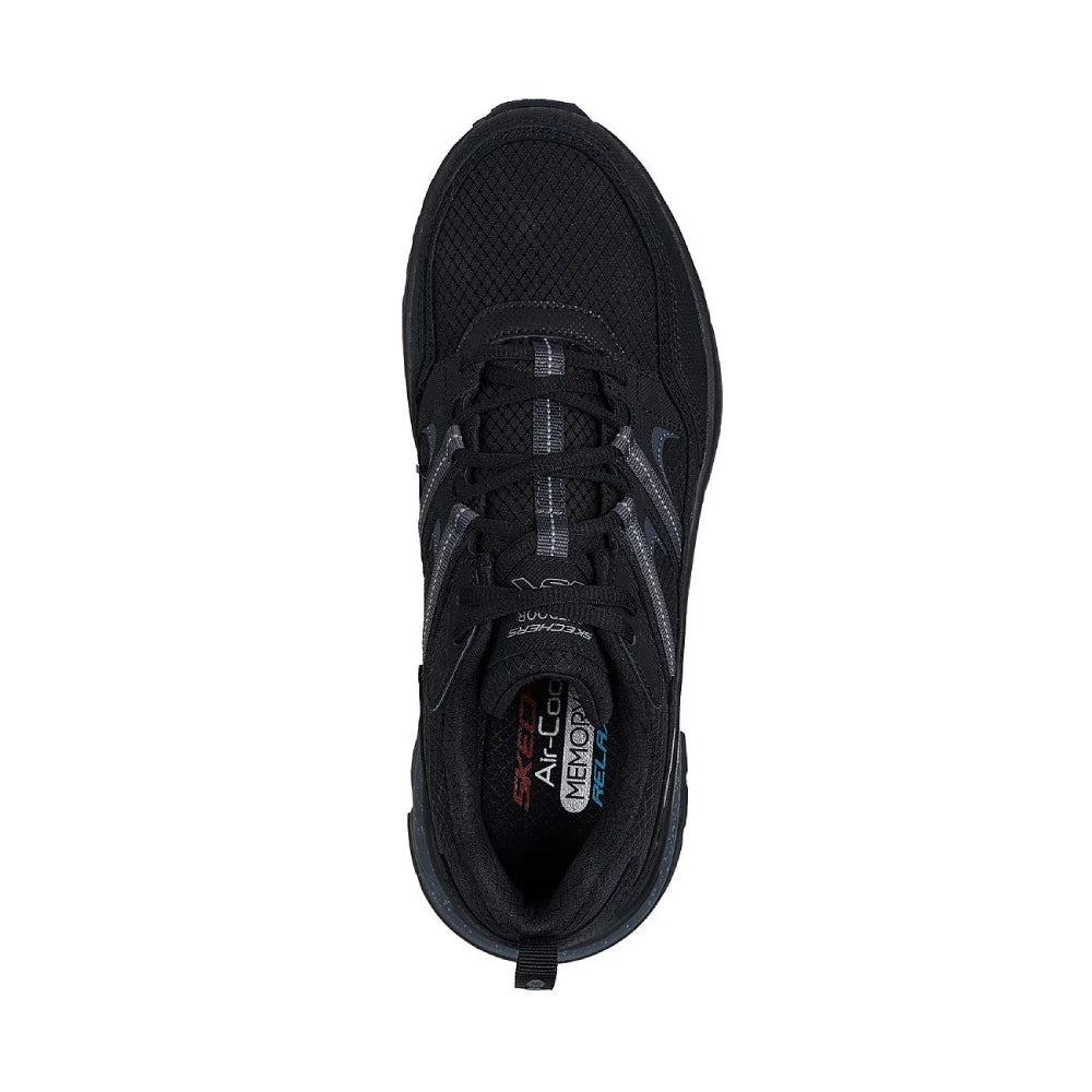 SKECHERS D-Lux Journey Outdoor Shoe (Black/Charcoal)