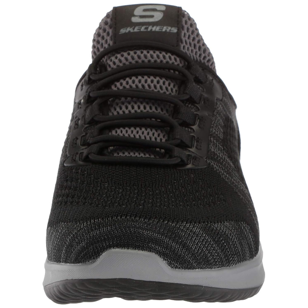SKECHERS Delson Brewton Running Shoe (Black/Charcoal)