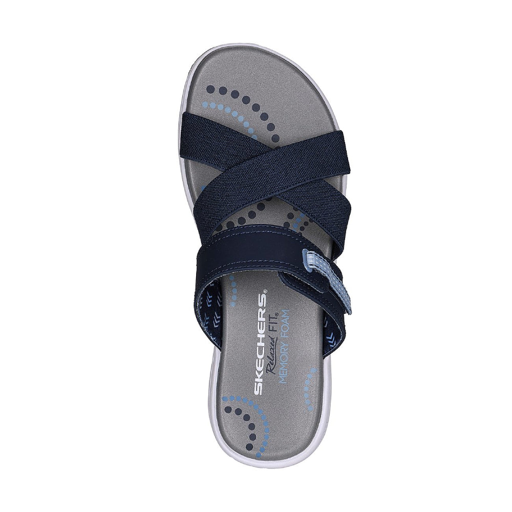 SKECHERS Bayshore Take It Easy Sandal (Navy)