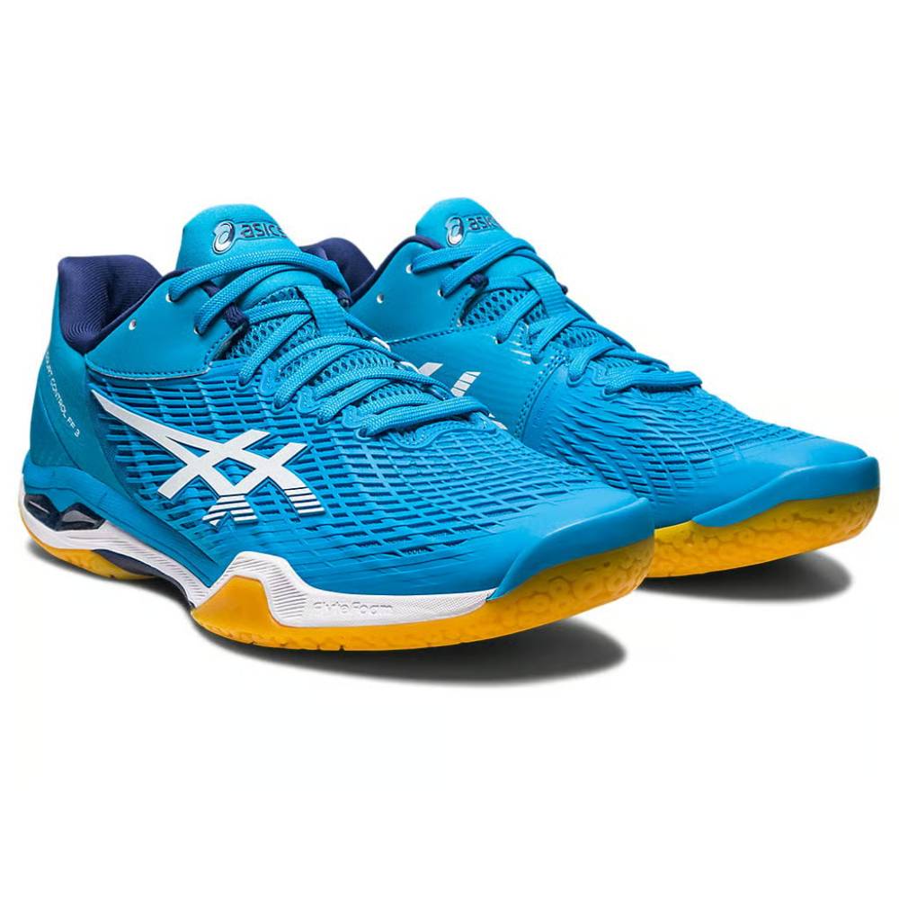 ASICS Men's Court Control FF 3 Badminton Shoe (Island Blue/White)