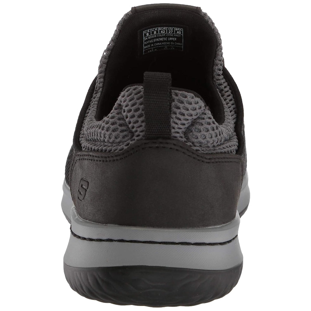 SKECHERS Delson Brewton Running Shoe (Black/Charcoal)