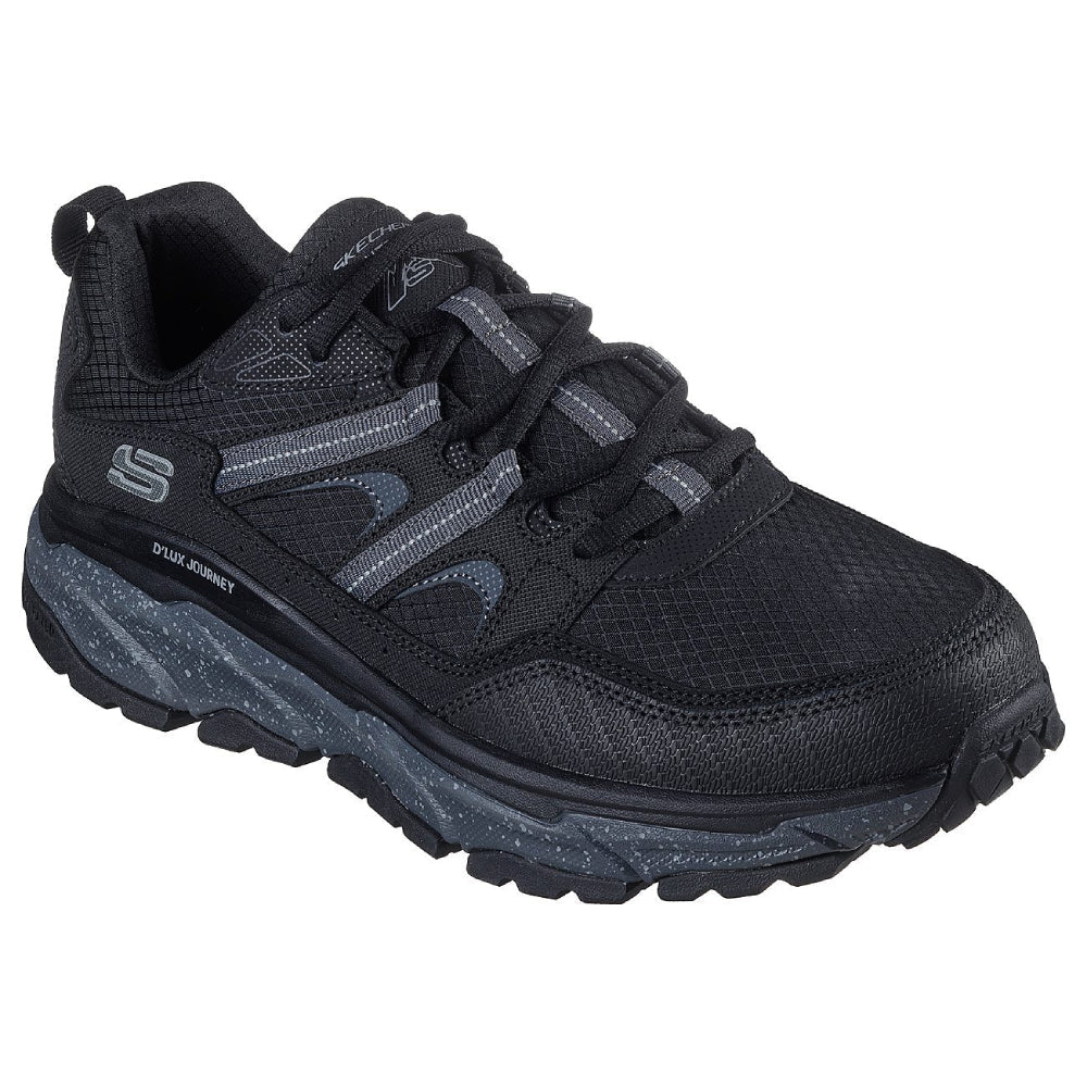SKECHERS D-Lux Journey Outdoor Shoe (Black/Charcoal)
