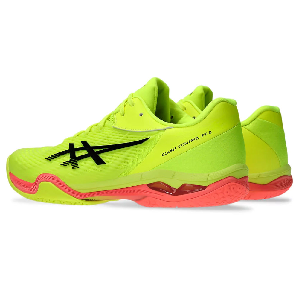 ASICS Men's Court Control FF3 Paris Badminton Shoe (Safety Yellow/Black)