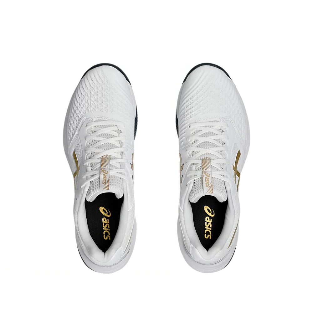 ASICS Netburner Ballistic FF3 Badminton Shoe (White/Pure Gold)