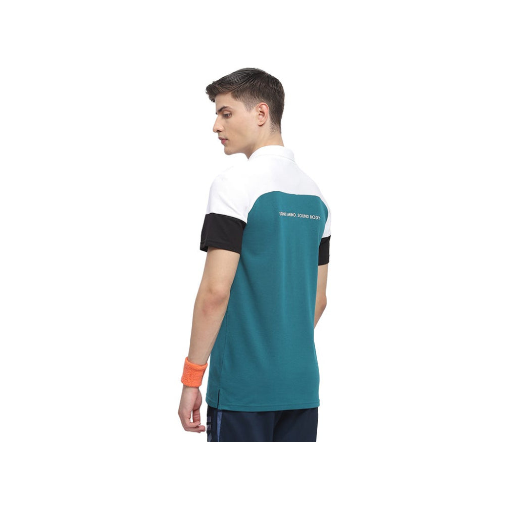 ASICS Men's Color Block Polo Top 2 (Rich Teal)