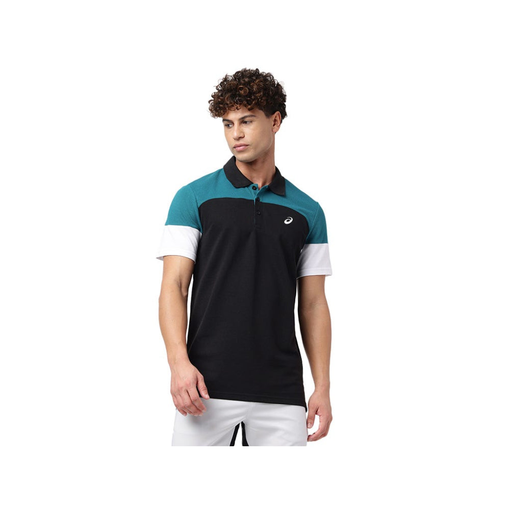ASICS Men's Color Block Polo Top 2 (Black)